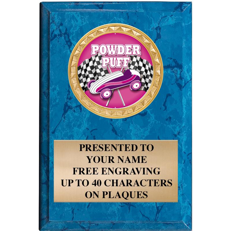 4" X 6" BLUE MBL INSERT PLQ