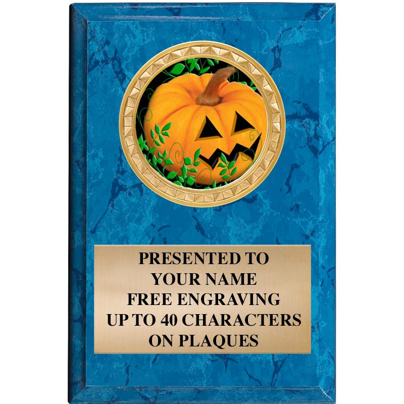 4" X 6" BLUE MBL INSERT PLQ