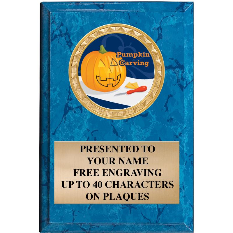 4" X 6" BLUE MBL INSERT PLQ