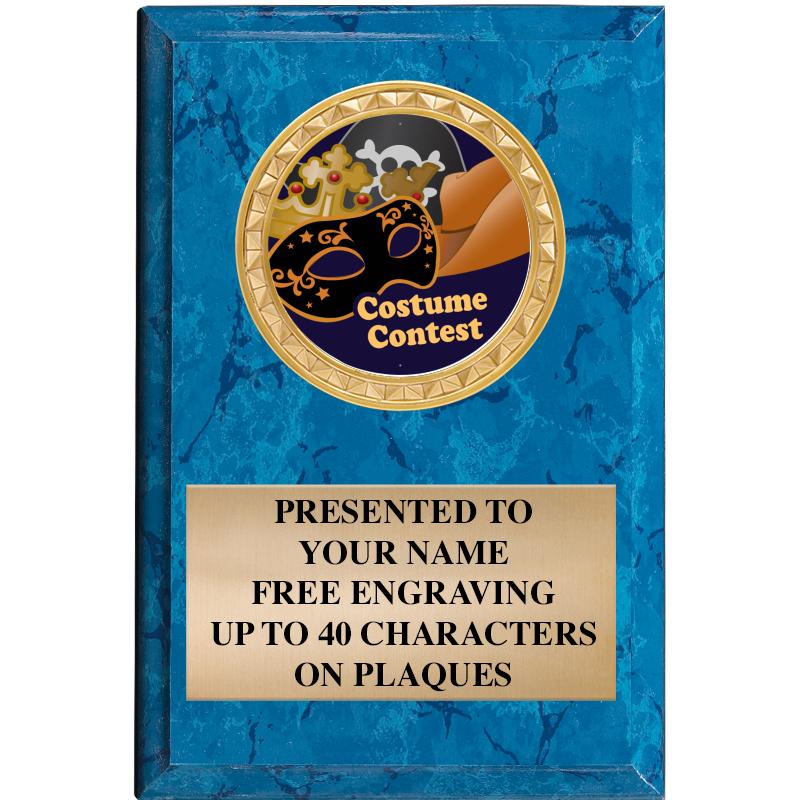 4" X 6" BLUE MBL INSERT PLQ