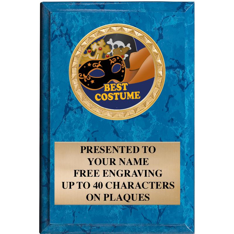 4" X 6" BLUE MBL INSERT PLQ