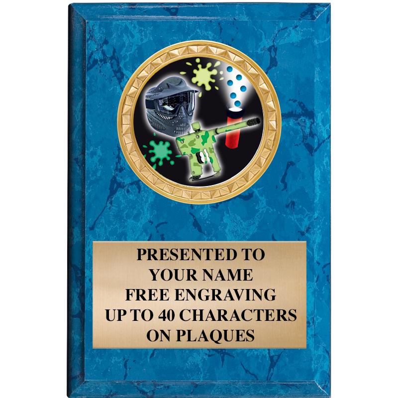 4" X 6" BLUE MBL INSERT PLQ