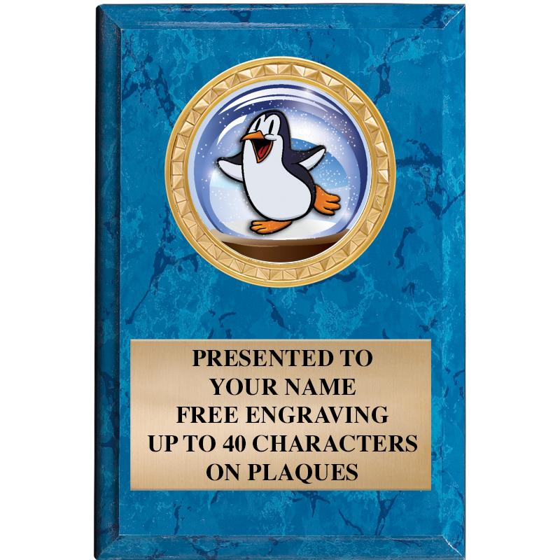 4" X 6" BLUE MBL INSERT PLQ