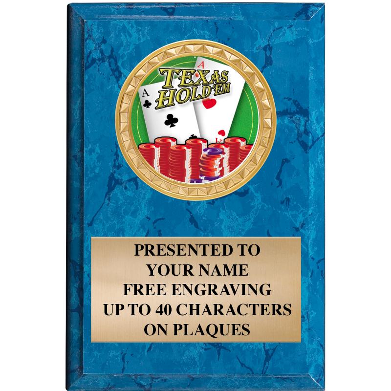 4" X 6" BLUE MBL INSERT PLQ