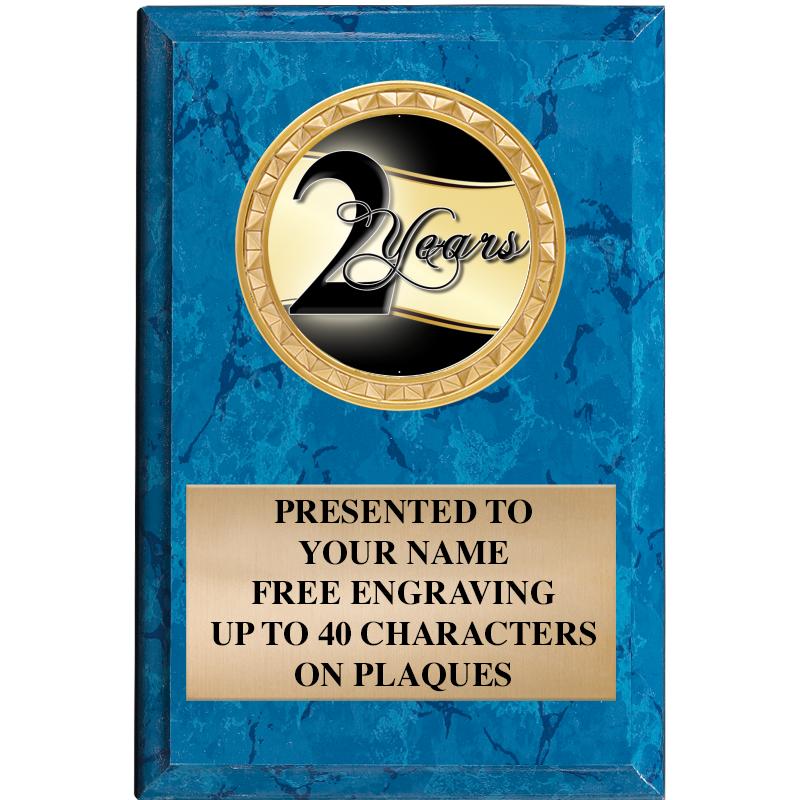 4" X 6" BLUE MBL INSERT PLQ