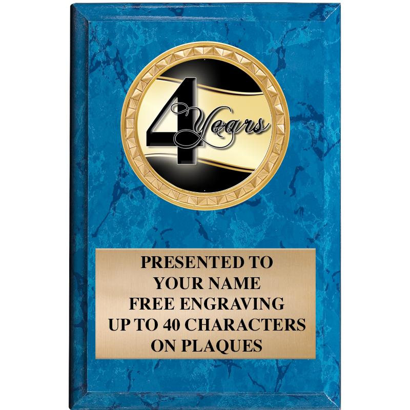 4" X 6" BLUE MBL INSERT PLQ