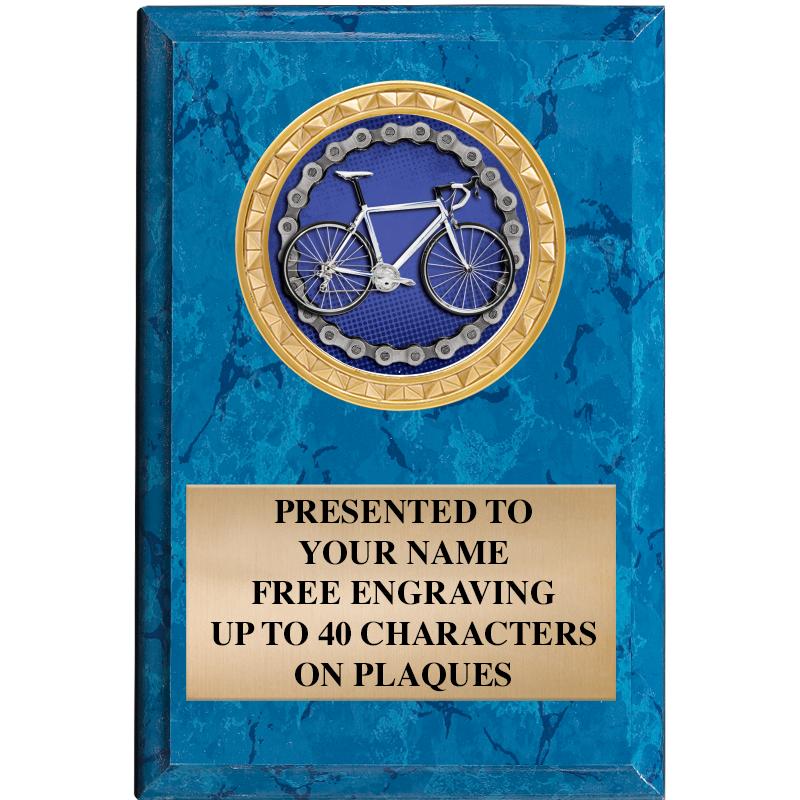 4" X 6" BLUE MBL INSERT PLQ