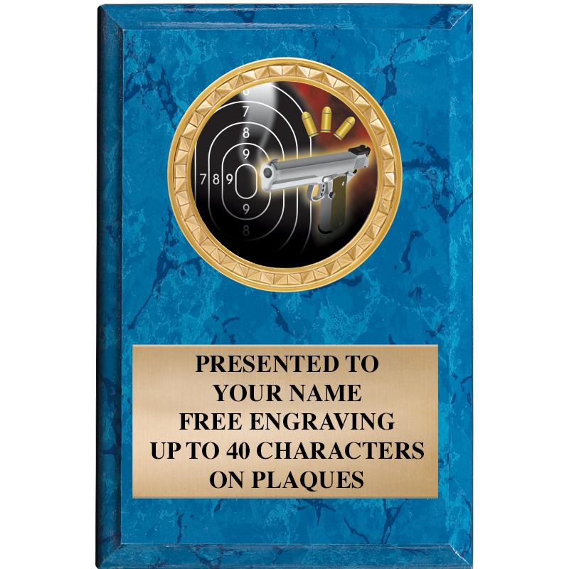 4" X 6" BLUE MBL INSERT PLQ