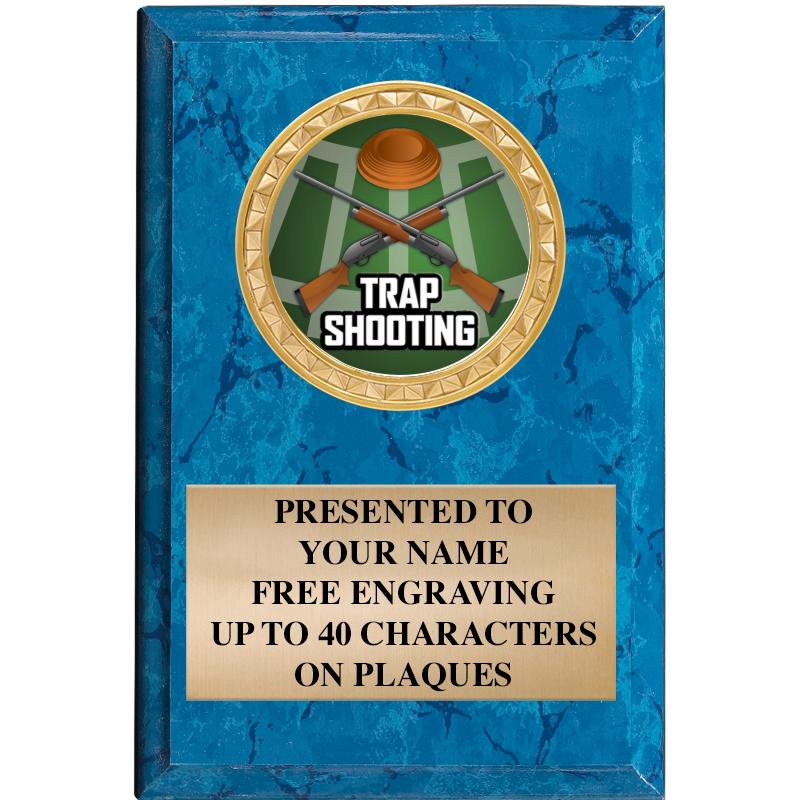 4" X 6" BLUE MBL INSERT PLQ