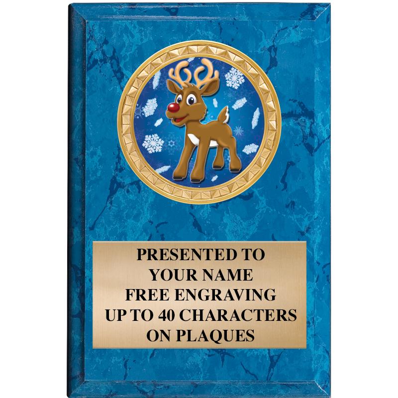 4" X 6" BLUE MBL INSERT PLQ