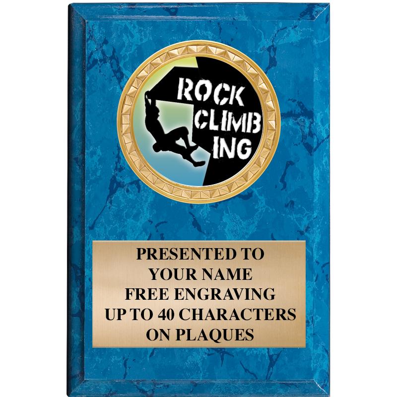 4" X 6" BLUE MBL INSERT PLQ