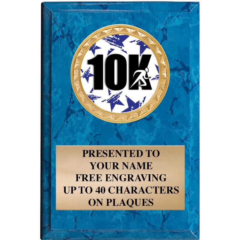 4" X 6" BLUE MBL INSERT PLQ