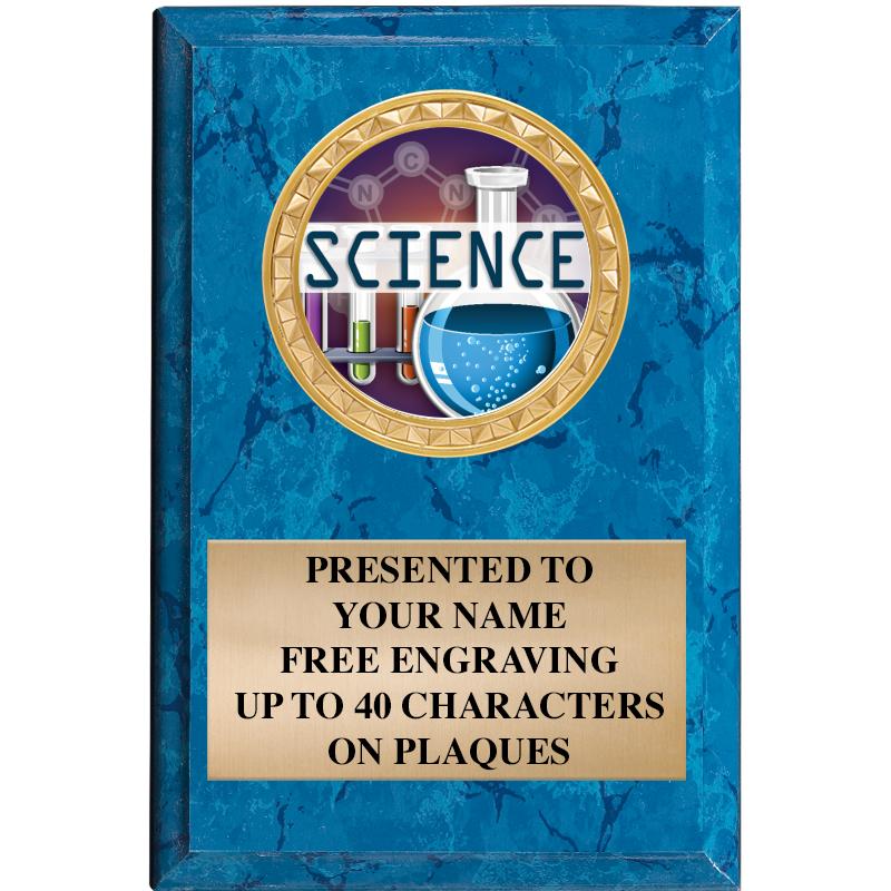 4" X 6" BLUE MBL INSERT PLQ