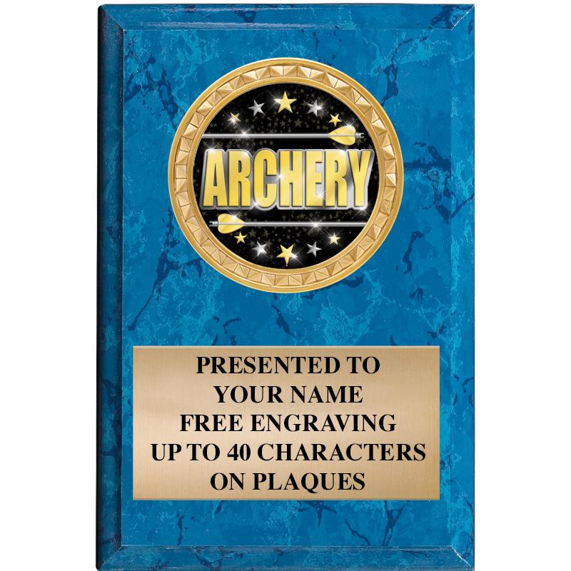 4" X 6" BLUE MBL INSERT PLQ