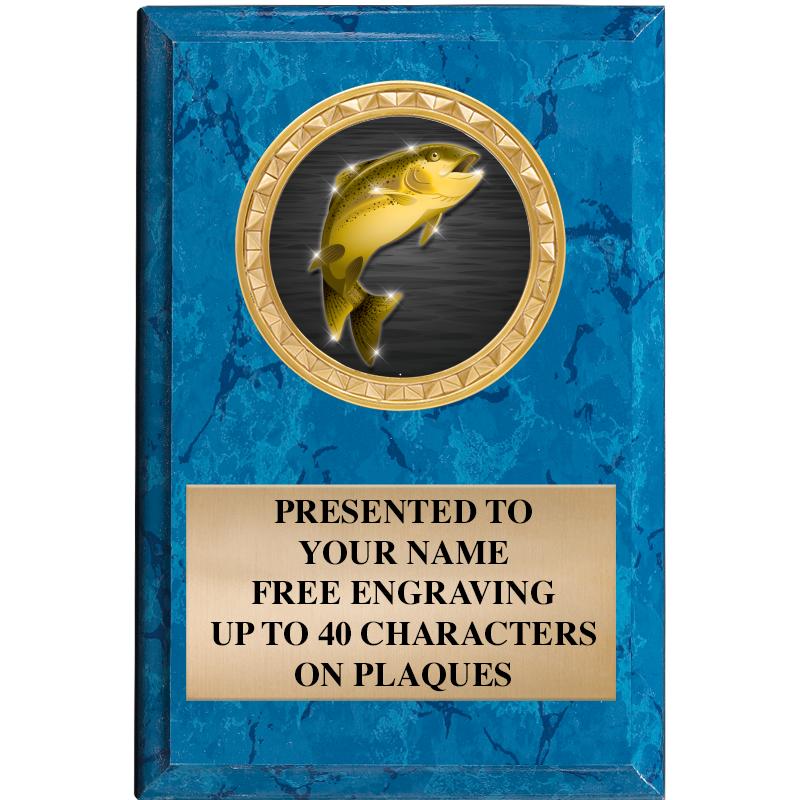 4" X 6" BLUE MBL INSERT PLQ