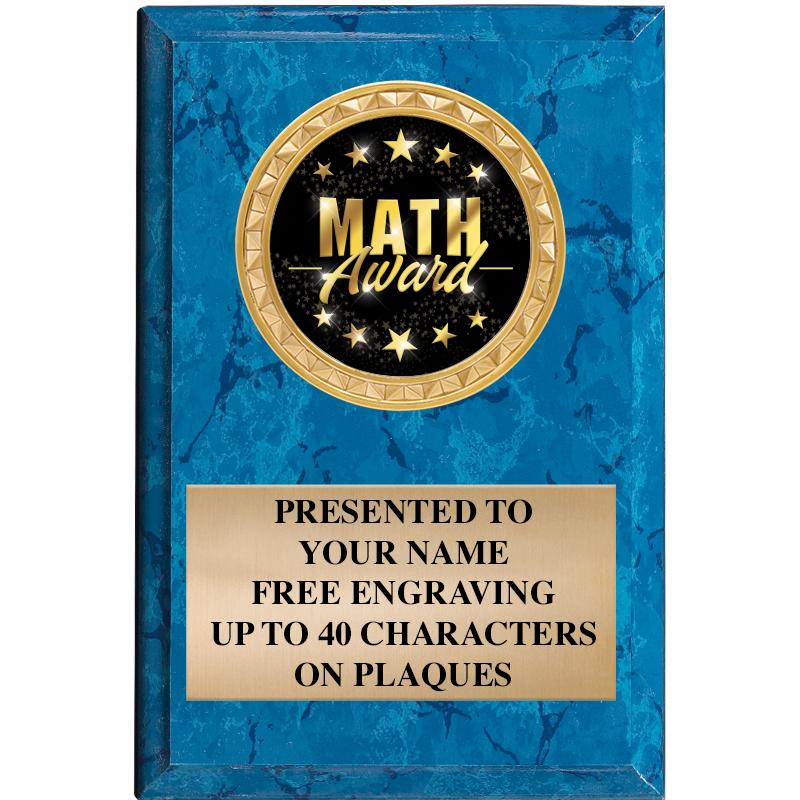 4" X 6" BLUE MBL INSERT PLQ