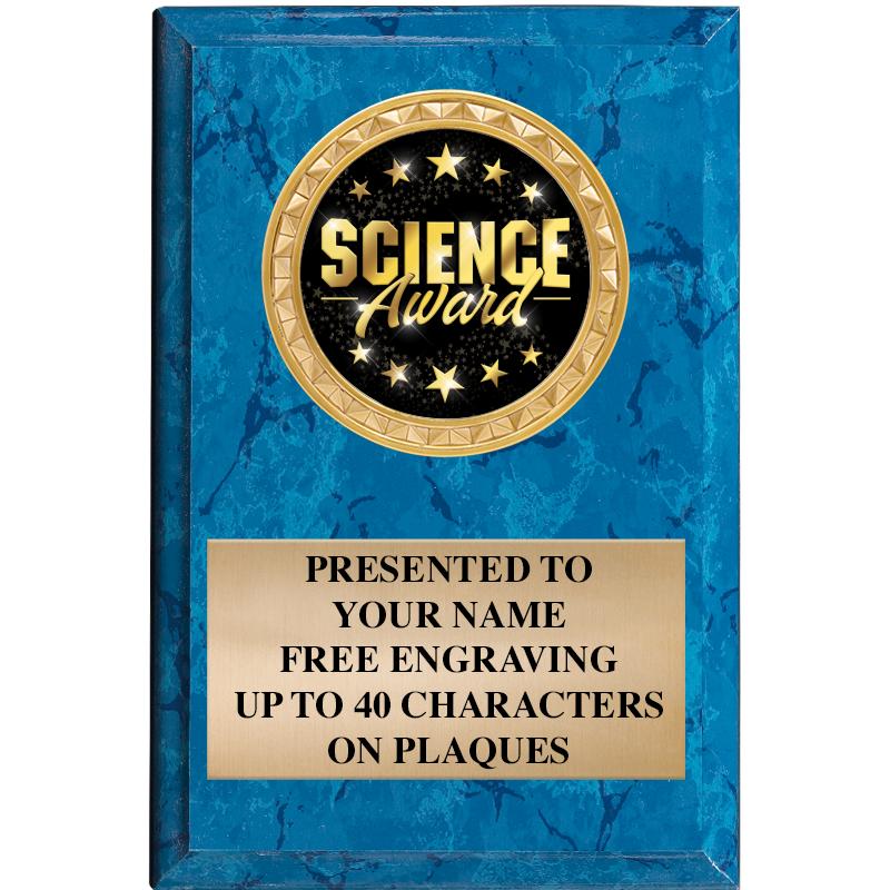 4" X 6" BLUE MBL INSERT PLQ