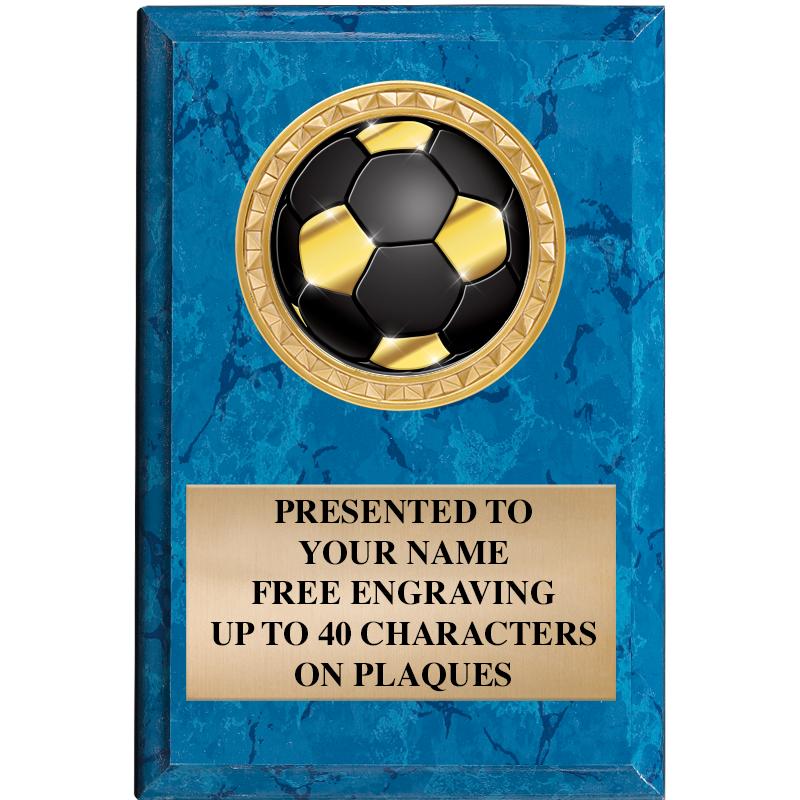 4" X 6" BLUE MBL INSERT PLQ