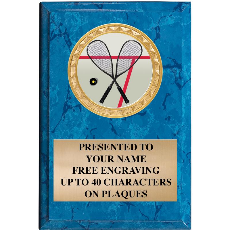 4" X 6" BLUE MBL INSERT PLQ