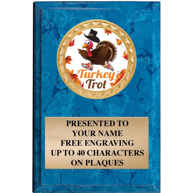 4" X 6" BLUE MBL INSERT PLQ