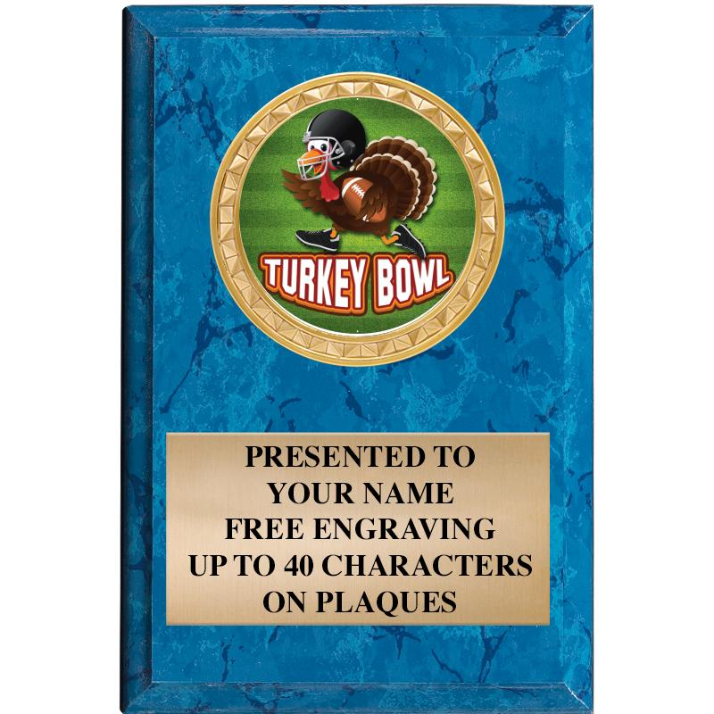 4" X 6" BLUE MBL INSERT PLQ