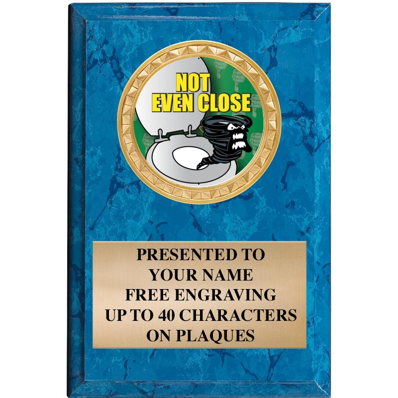 4" X 6" BLUE MBL INSERT PLQ