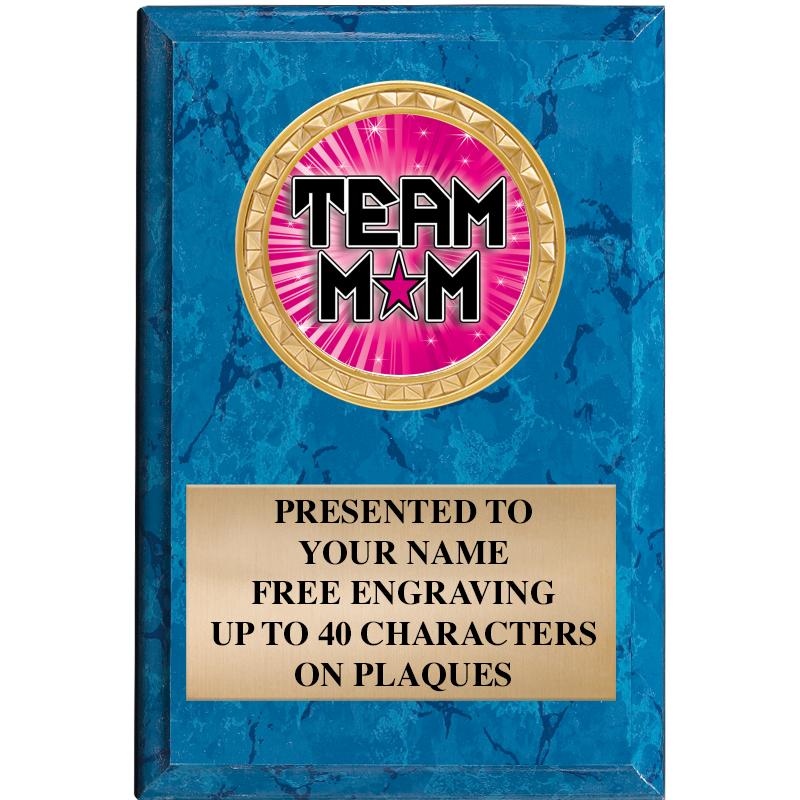 4" X 6" BLUE MBL INSERT PLQ