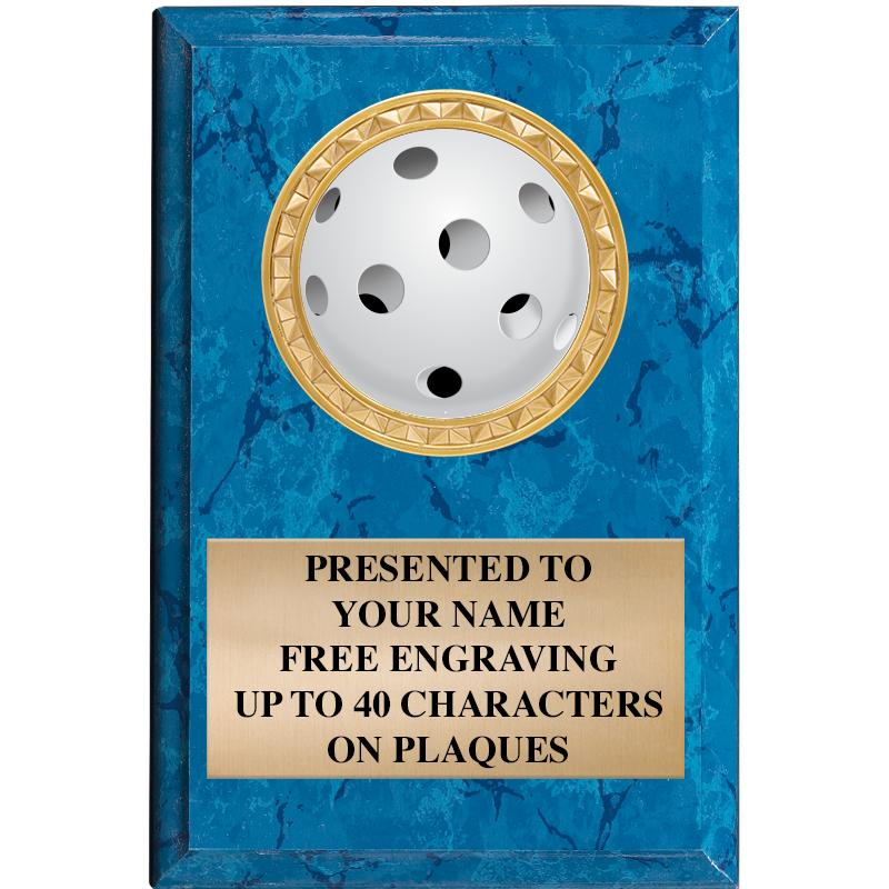 4" X 6" BLUE MBL INSERT PLQ