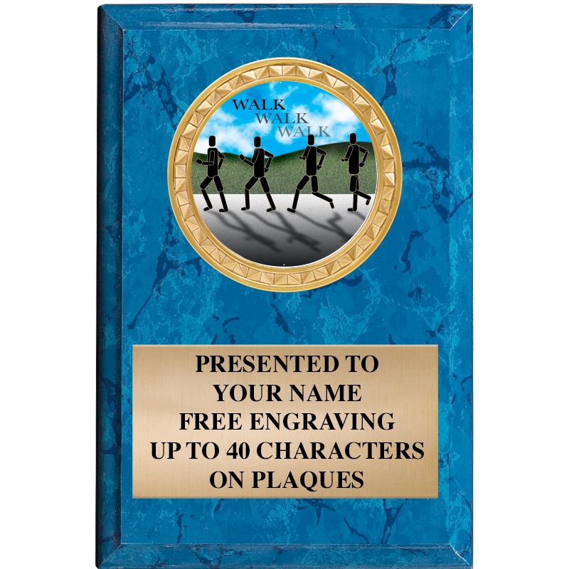 4" X 6" BLUE MBL INSERT PLQ