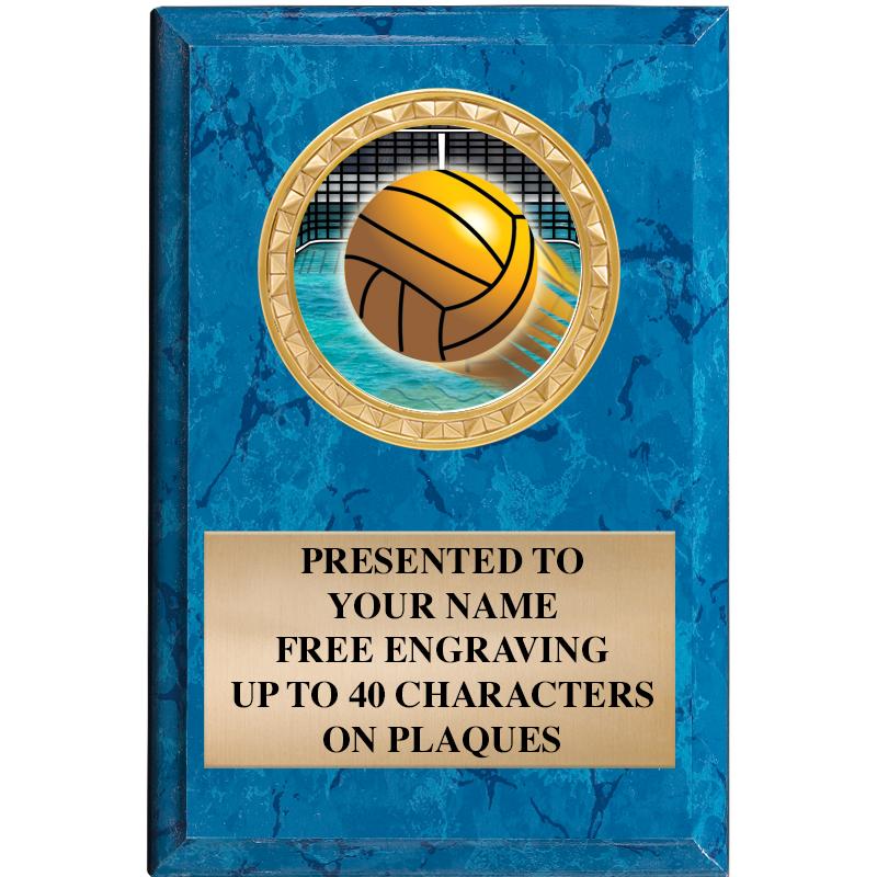 4" X 6" BLUE MBL INSERT PLQ