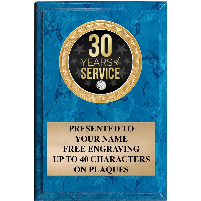 4" X 6" BLUE MBL INSERT PLQ