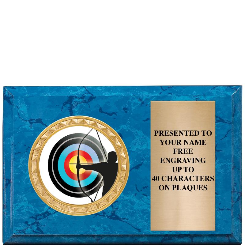 6" X 4" BLUE MBL INSERT PLQ