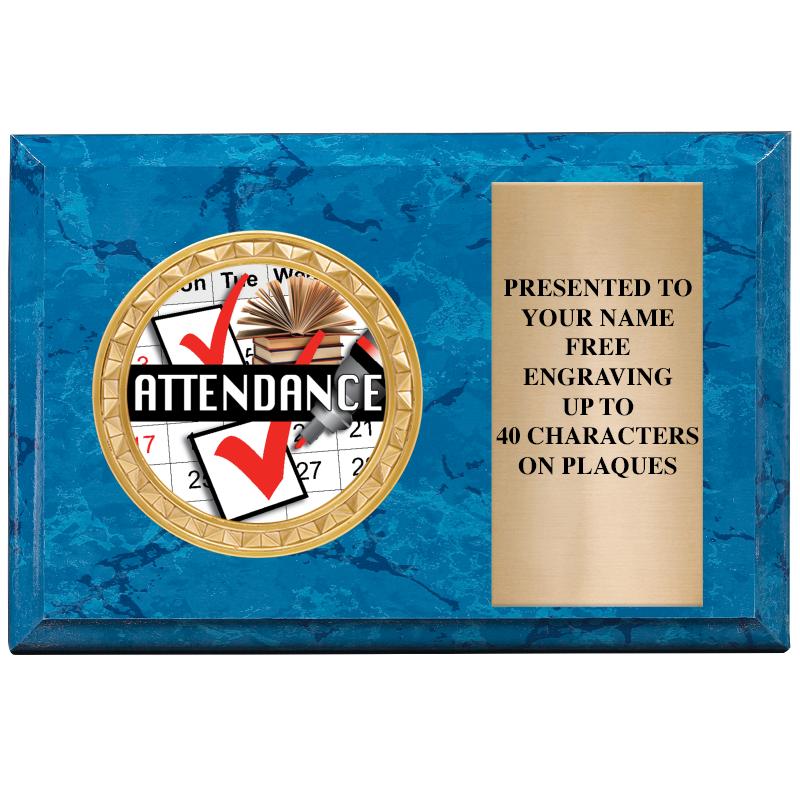 6" X 4" BLUE MBL INSERT PLQ