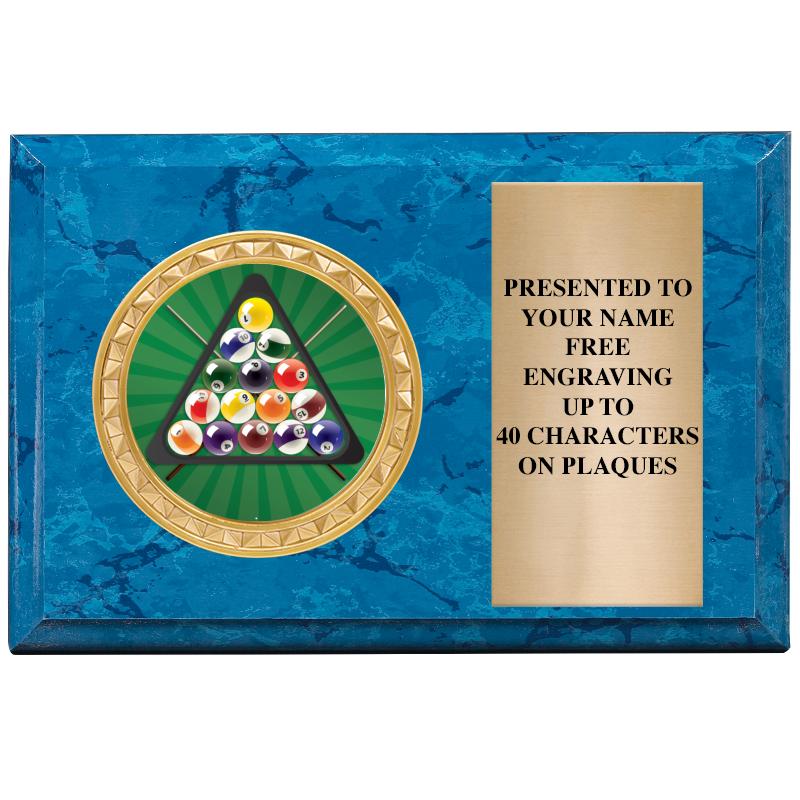 6" X 4" BLUE MBL INSERT PLQ