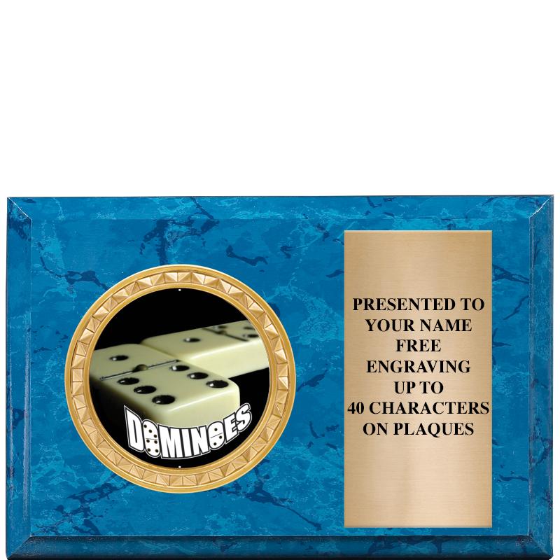 6" X 4" BLUE MBL INSERT PLQ