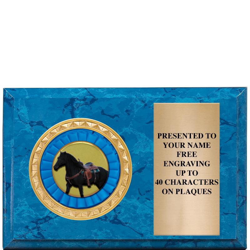 6" X 4" BLUE MBL INSERT PLQ