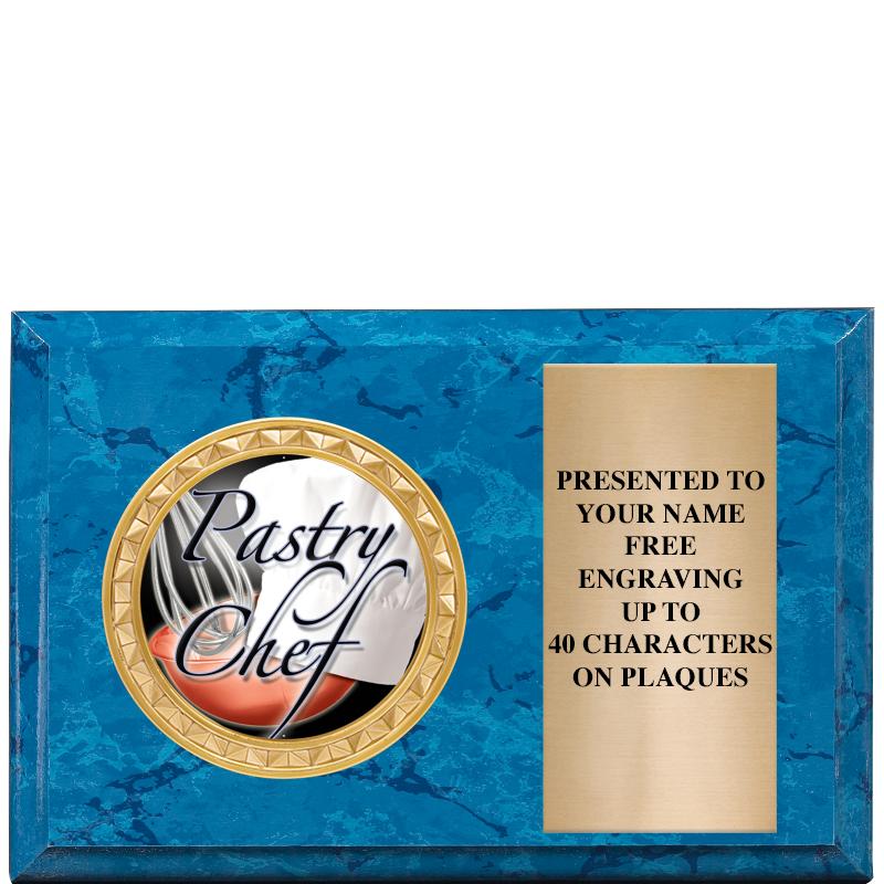 6" X 4" BLUE MBL INSERT PLQ