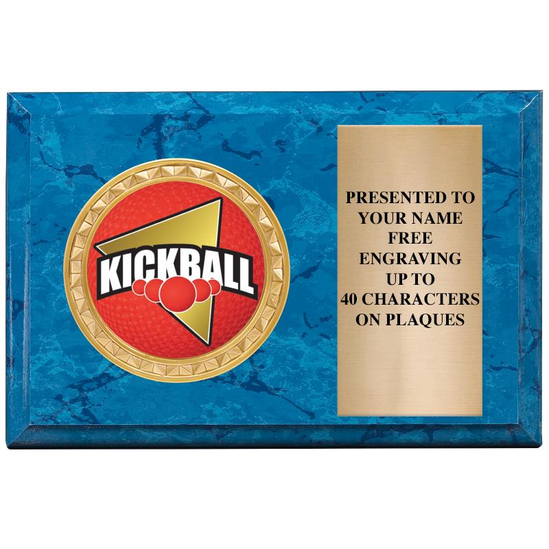 6" X 4" BLUE MBL INSERT PLQ