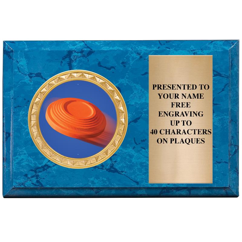 6" X 4" BLUE MBL INSERT PLQ