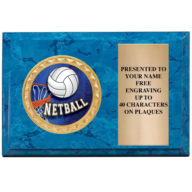 6" X 4" BLUE MBL INSERT PLQ