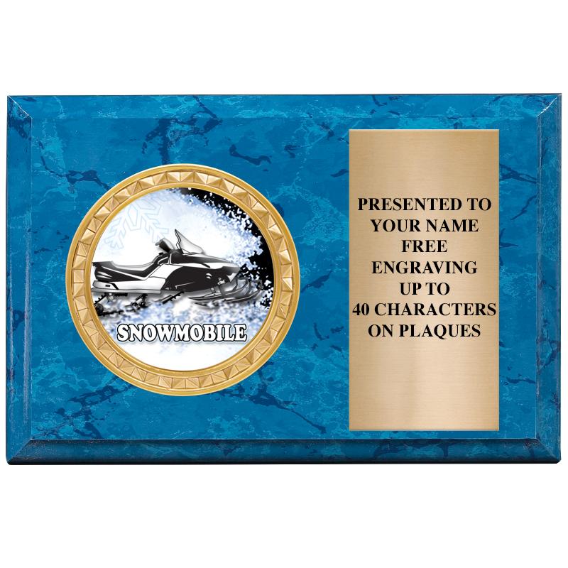 6" X 4" BLUE MBL INSERT PLQ