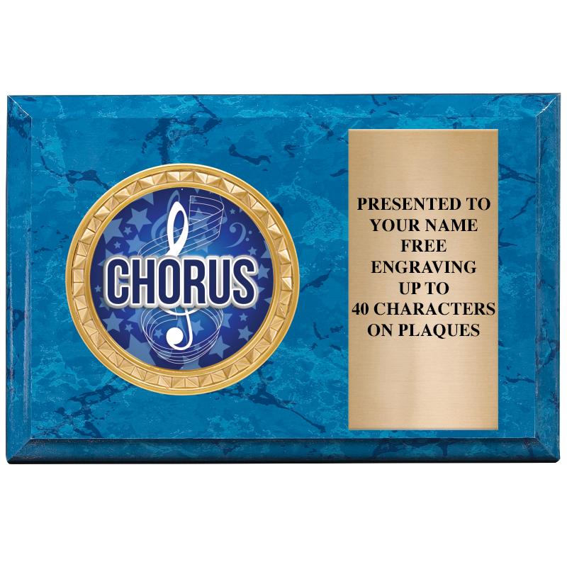 6" X 4" BLUE MBL INSERT PLQ