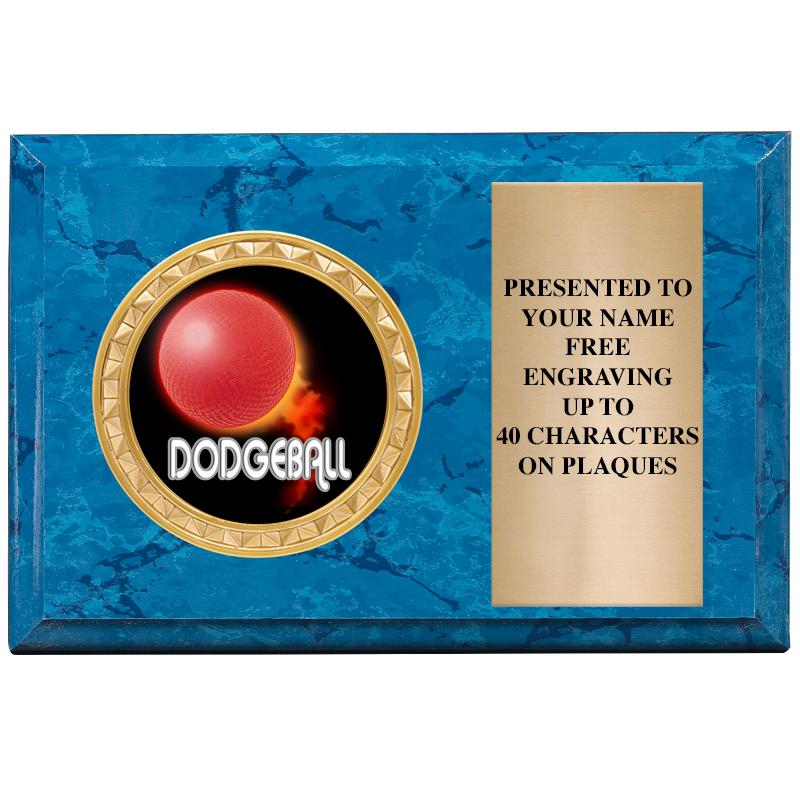 6" X 4" BLUE MBL INSERT PLQ