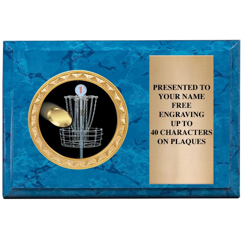 6" X 4" BLUE MBL INSERT PLQ