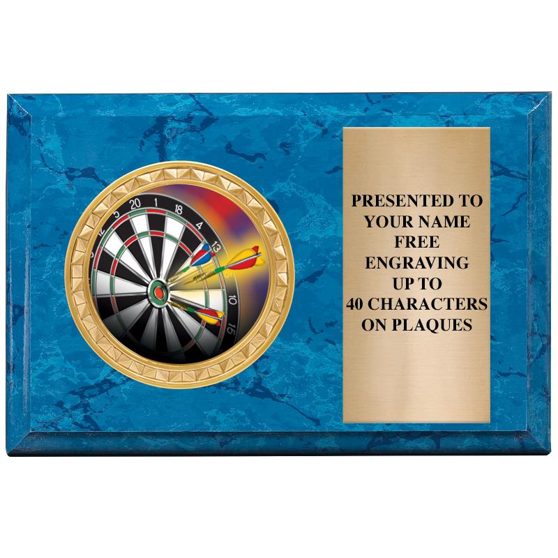 6" X 4" BLUE MBL INSERT PLQ