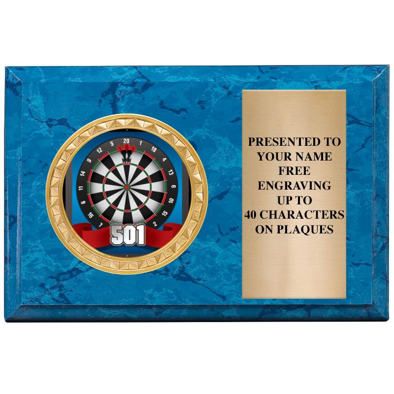 6" X 4" BLUE MBL INSERT PLQ