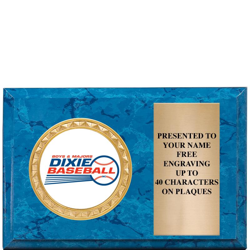 6" X 4" BLUE MBL INSERT PLQ