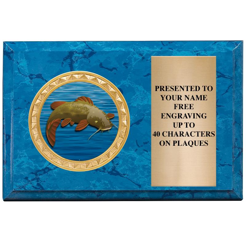 6" X 4" BLUE MBL INSERT PLQ