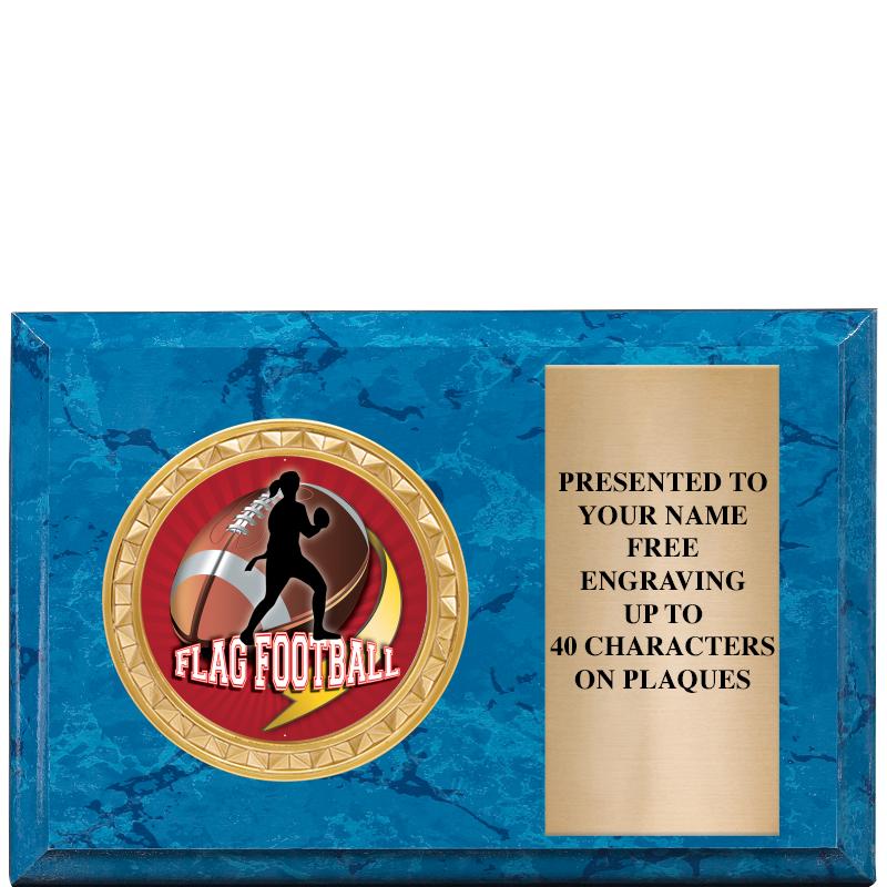 6" X 4" BLUE MBL INSERT PLQ