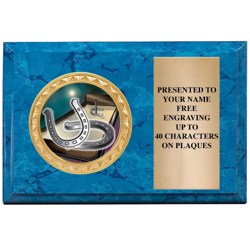 6" X 4" BLUE MBL INSERT PLQ